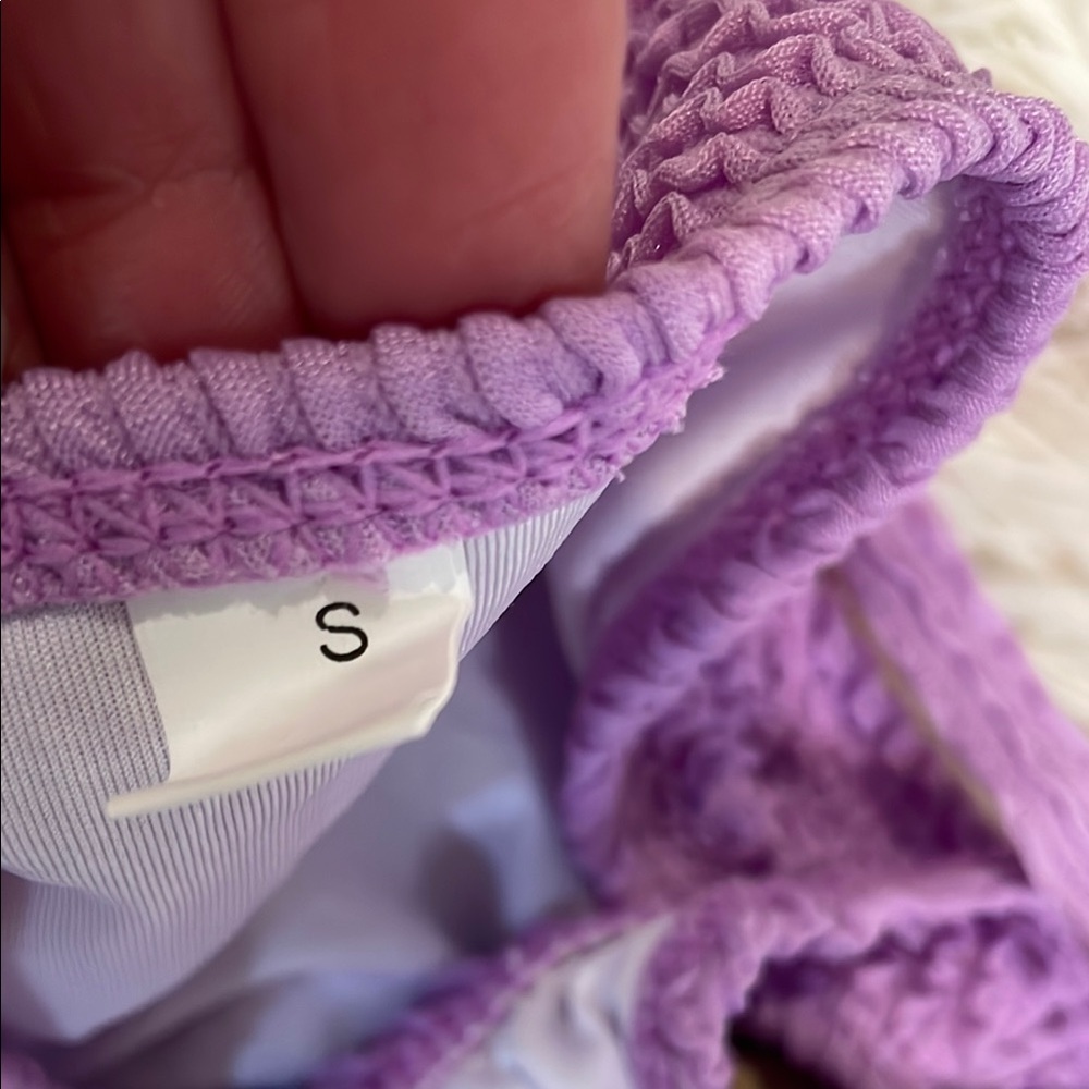 SVELTUS Purple Ribbed Bikini Set - Picture 4 of 5